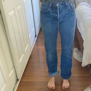 Re/done mid waist straight leg jeans 24